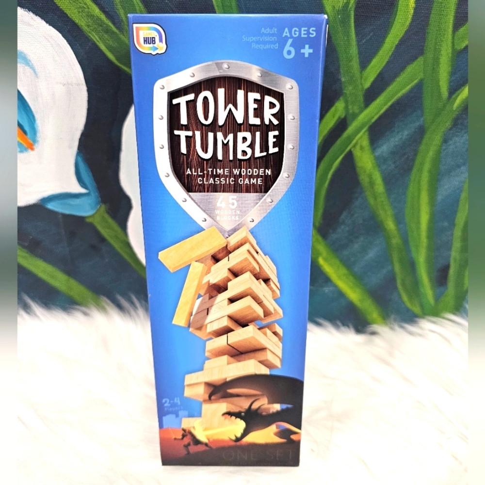 Tower Tumble - All Time Wooden Classic Game - 45 Pieces - New In Box